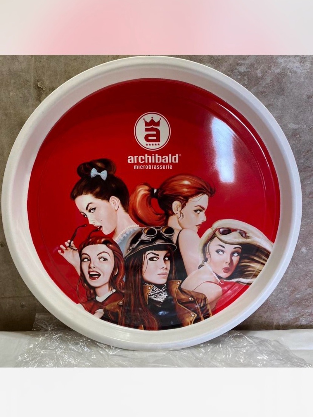 Red Archibald Serving plate retro style